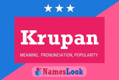 Постер имени Krupan