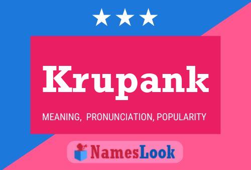 Постер имени Krupank