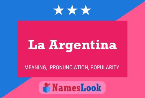 Постер имени La Argentina