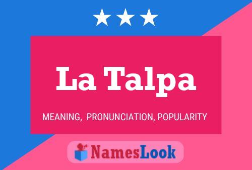 Постер имени La Talpa