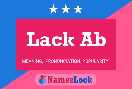 Постер имени Lack Ab