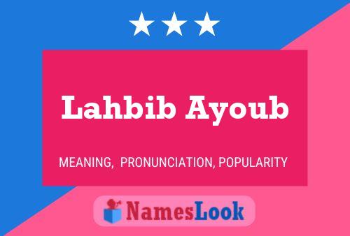 Постер имени Lahbib Ayoub