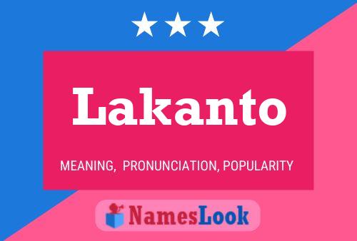 Постер имени Lakanto