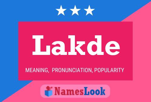 Постер имени Lakde