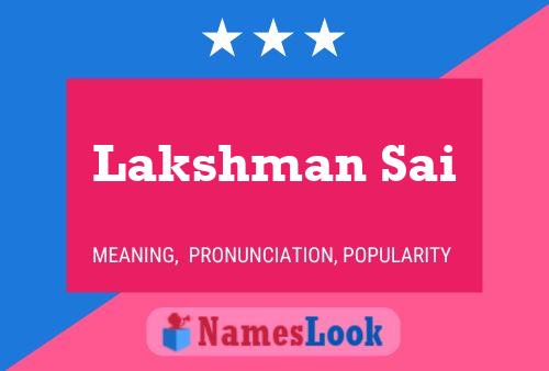 Постер имени Lakshman Sai