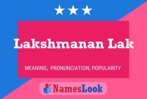 Постер имени Lakshmanan Lak