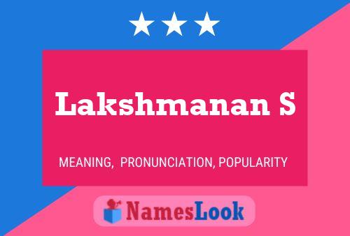 Постер имени Lakshmanan S