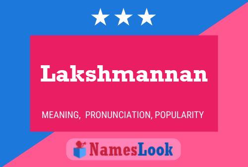 Постер имени Lakshmannan