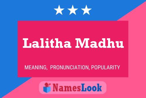 Постер имени Lalitha Madhu