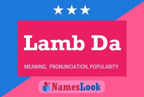 Постер имени Lamb Da