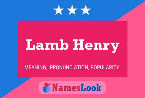 Постер имени Lamb Henry