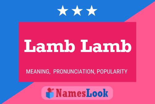 Постер имени Lamb Lamb