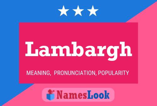 Постер имени Lambargh