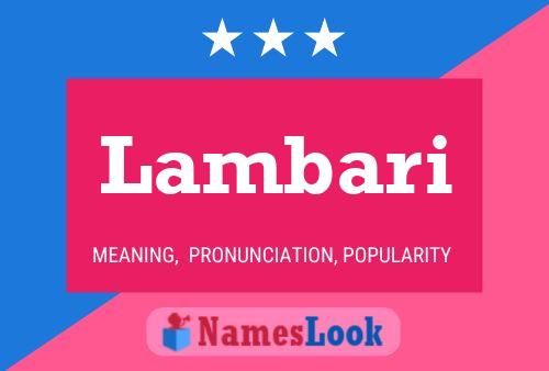 Постер имени Lambari