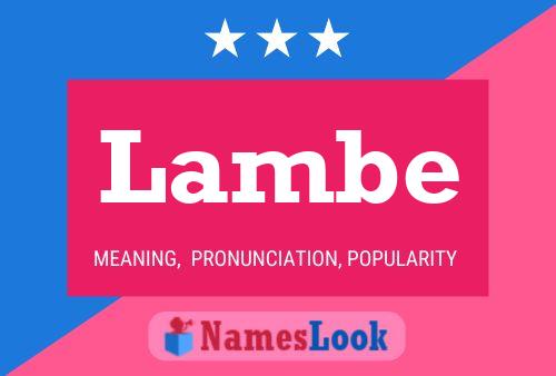 Постер имени Lambe