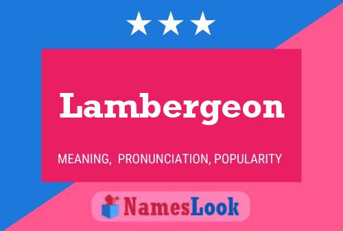 Постер имени Lambergeon