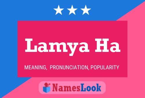 Постер имени Lamya Ha