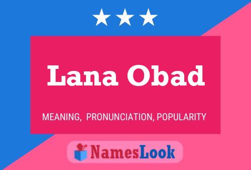 Постер имени Lana Obad