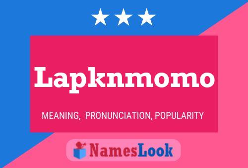 Постер имени Lapknmomo