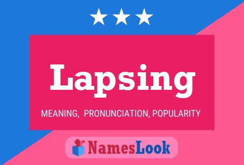 Постер имени Lapsing