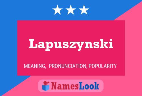 Постер имени Lapuszynski