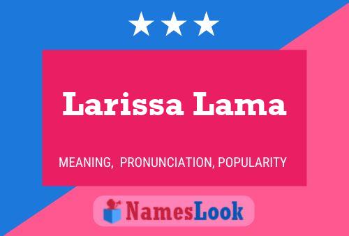 Постер имени Larissa Lama