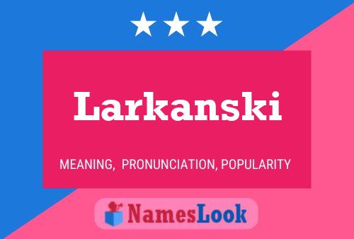 Постер имени Larkanski