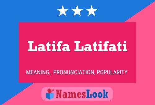 Постер имени Latifa Latifati