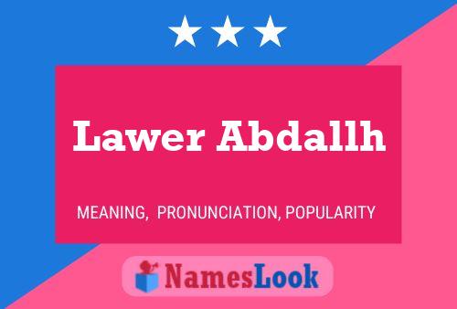 Постер имени Lawer Abdallh