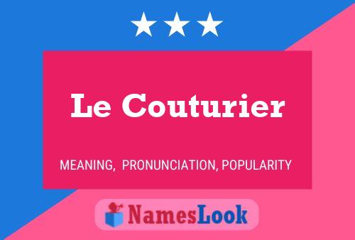 Постер имени Le Couturier