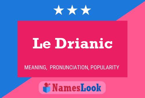 Постер имени Le Drianic