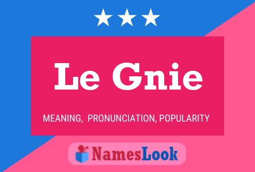 Постер имени Le Gnie