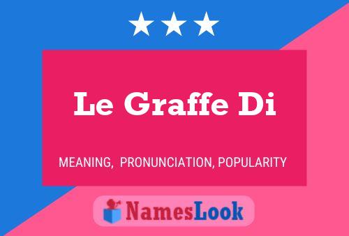 Постер имени Le Graffe Di