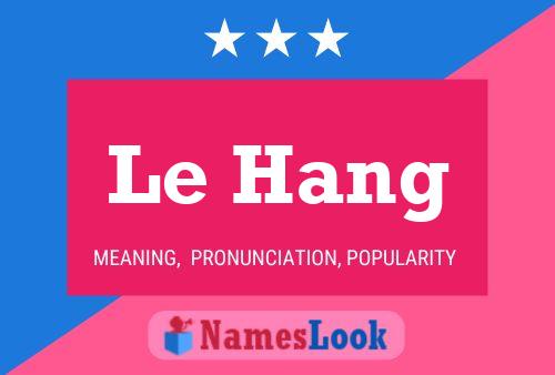 Постер имени Le Hang