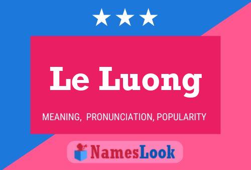 Постер имени Le Luong