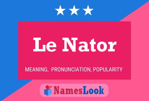 Постер имени Le Nator