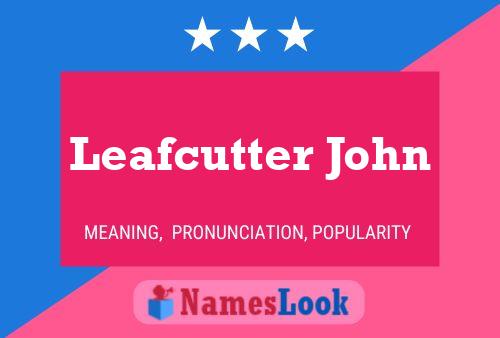 Постер имени Leafcutter John