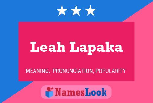 Постер имени Leah Lapaka