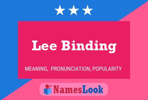 Постер имени Lee Binding