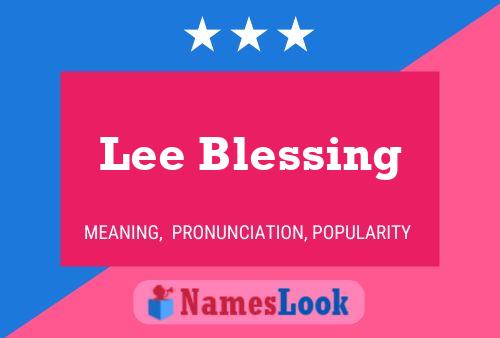 Постер имени Lee Blessing