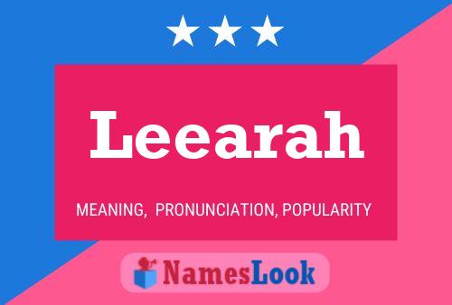 Постер имени Leearah