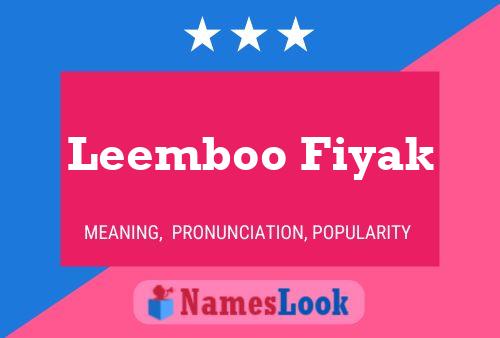 Постер имени Leemboo Fiyak