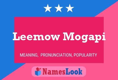 Постер имени Leemow Mogapi