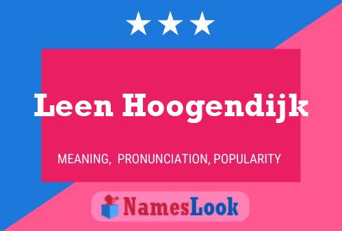 Постер имени Leen Hoogendijk