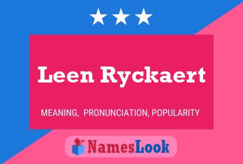 Постер имени Leen Ryckaert