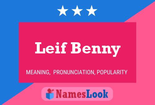 Постер имени Leif Benny