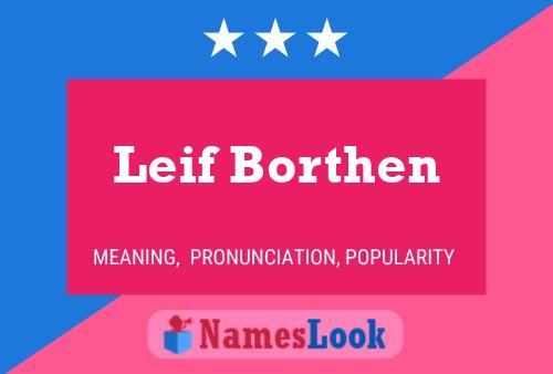 Постер имени Leif Borthen