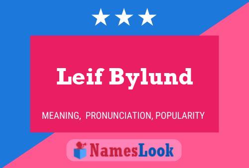 Постер имени Leif Bylund