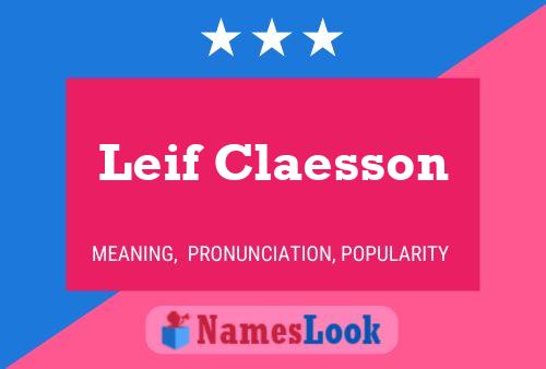 Постер имени Leif Claesson