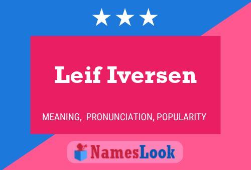 Постер имени Leif Iversen